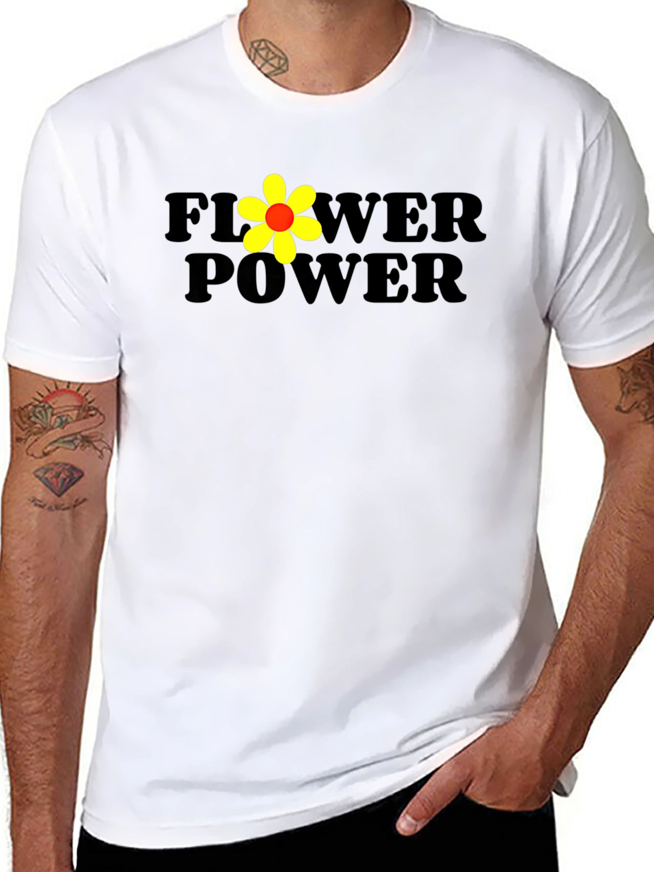 Flower Power Tee - Retro Design