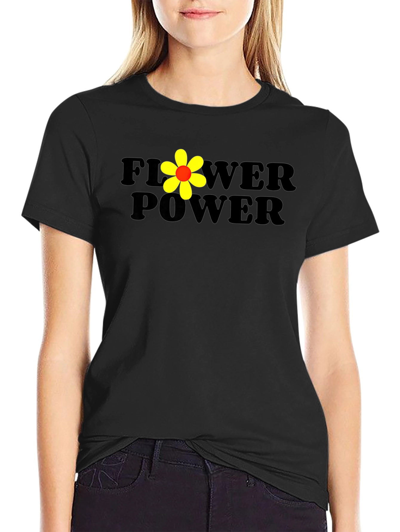 Flower Power Tee - Retro Design