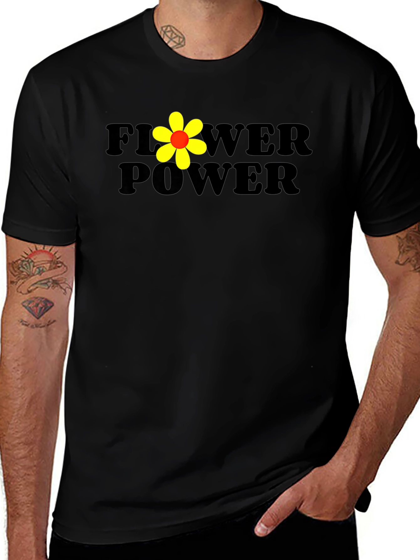 Flower Power Tee - Retro Design