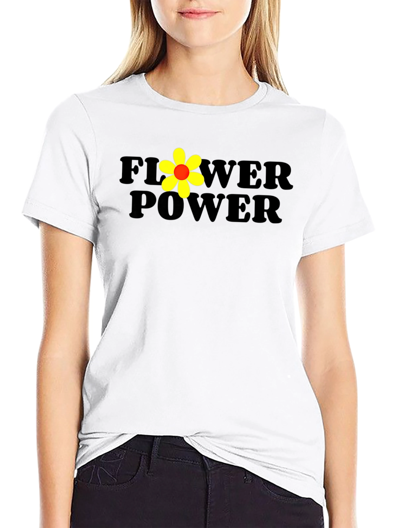 Flower Power Tee - Retro Design