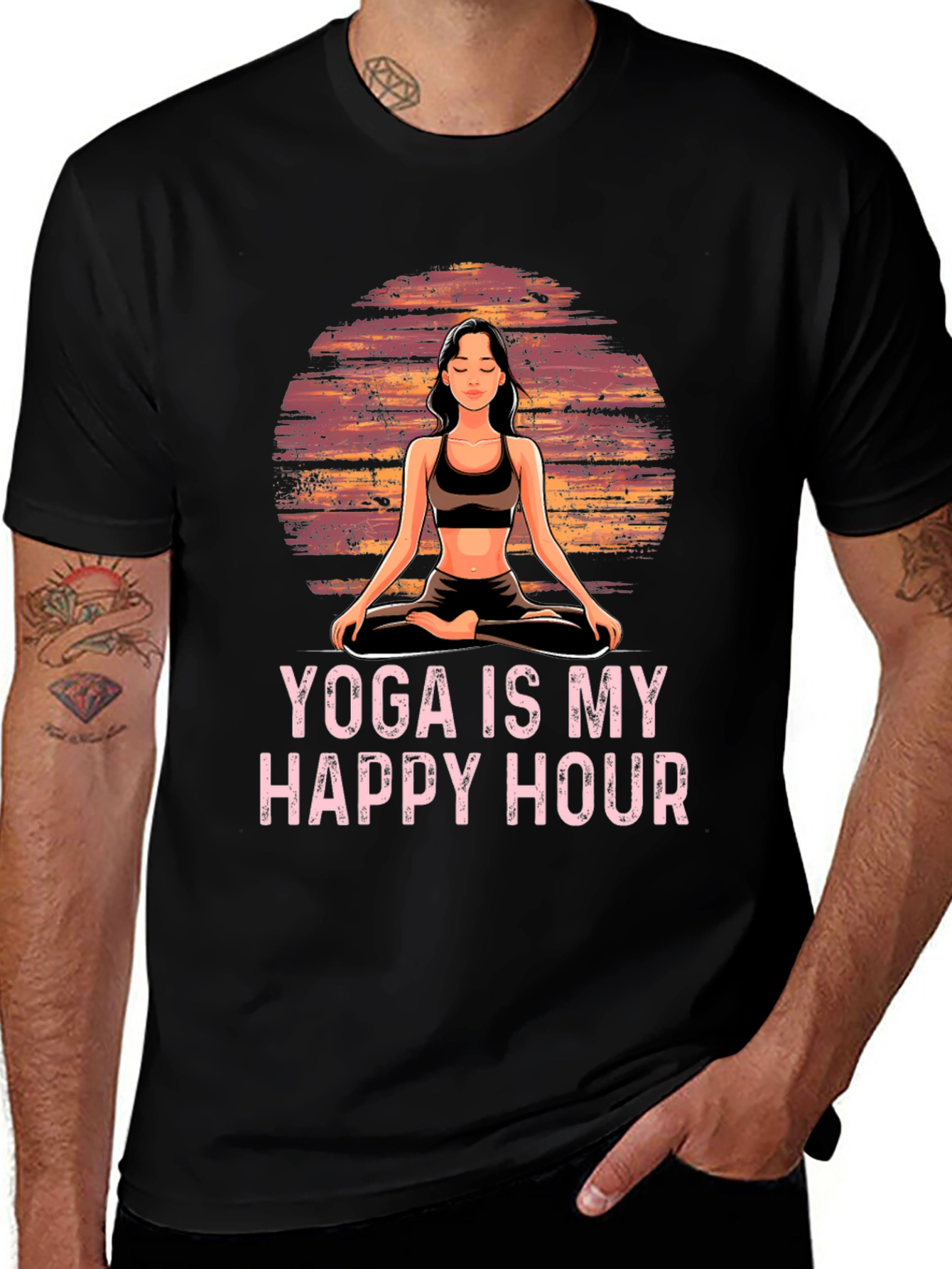 Yoga is My Happy Hour Graphic Tee