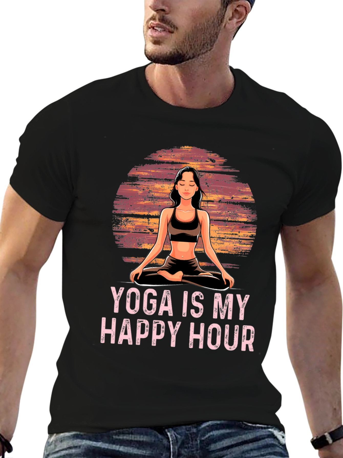 Yoga is My Happy Hour Graphic Tee