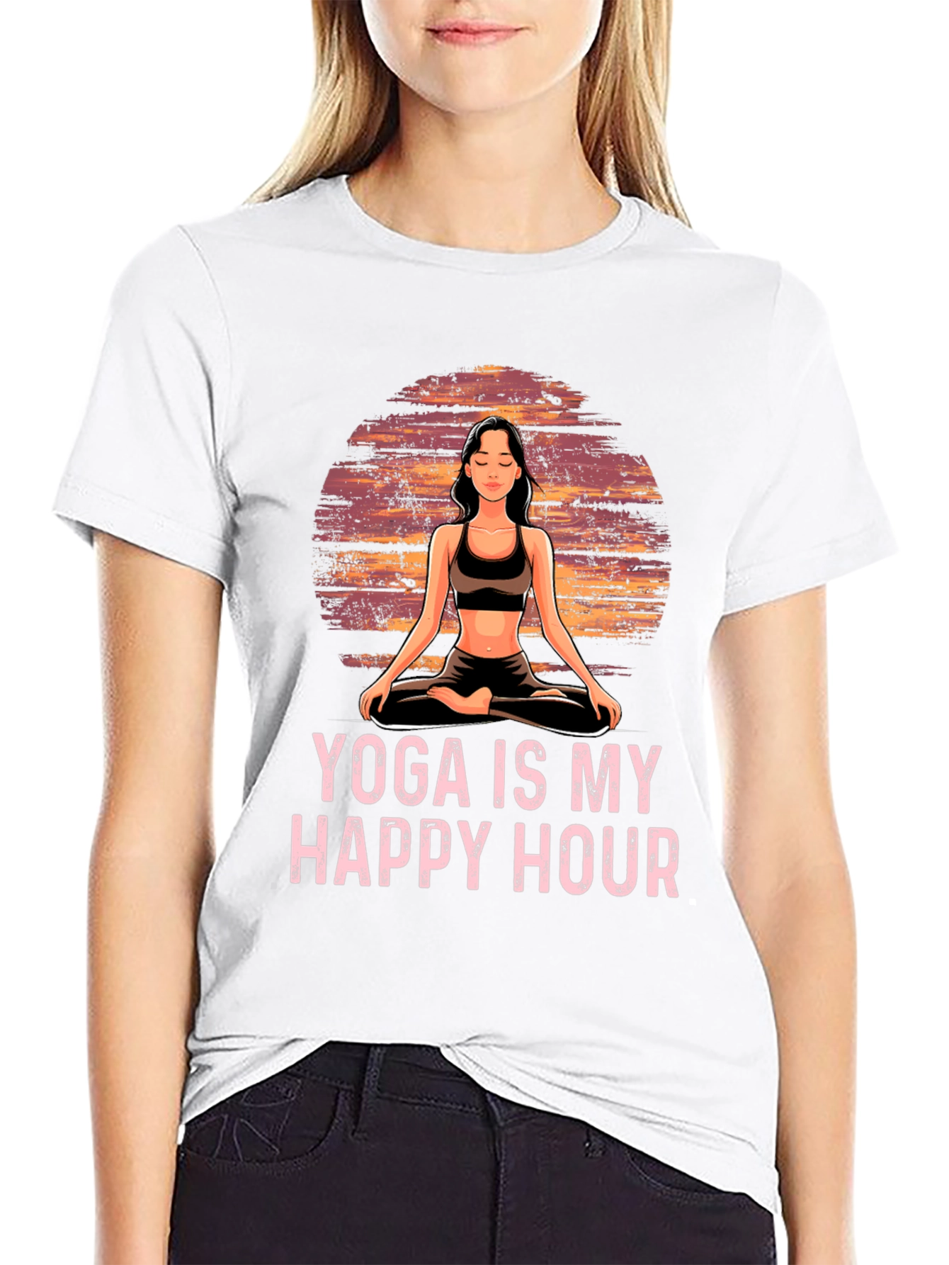Yoga is My Happy Hour Graphic Tee