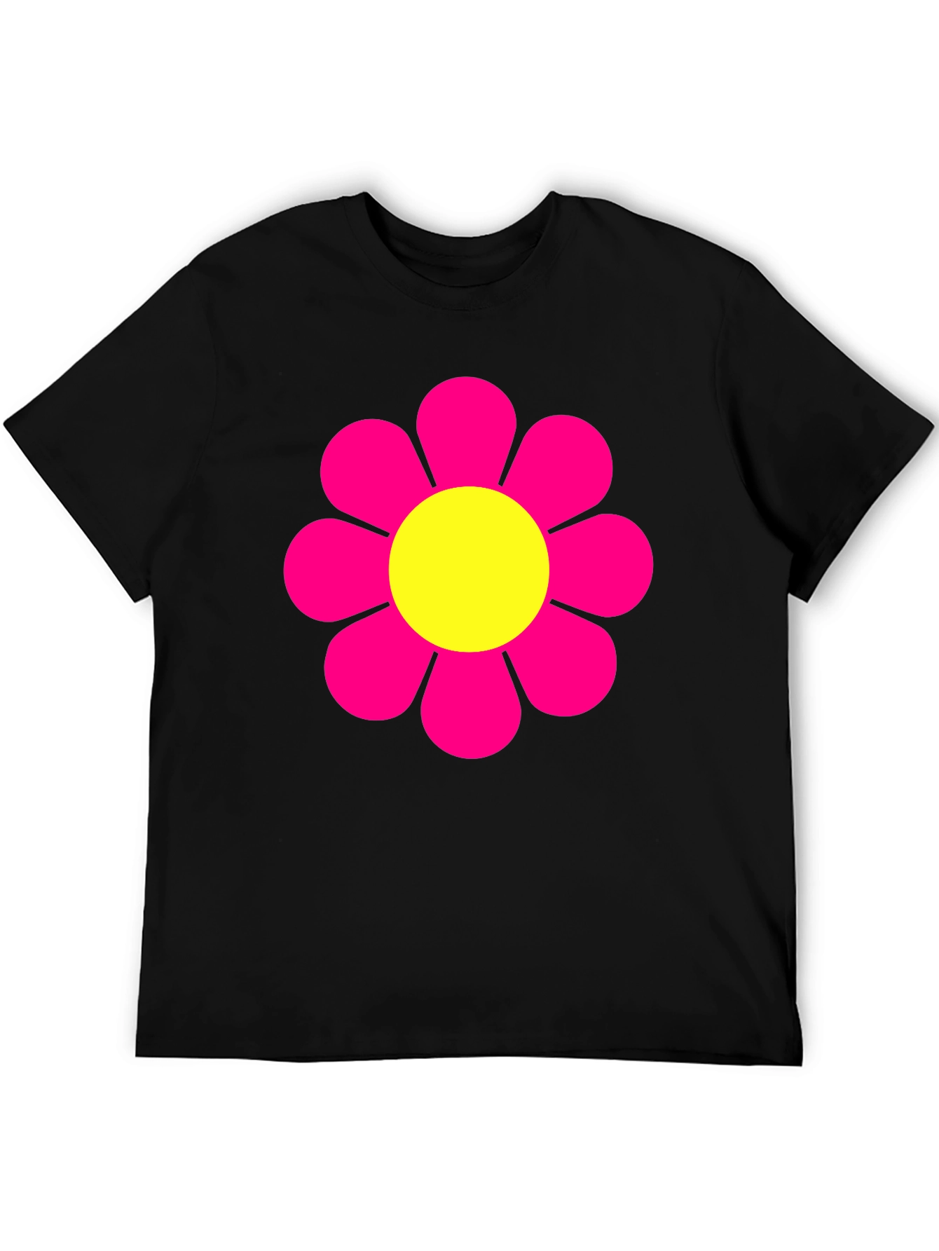 Retro Floral Graphic Tee - Black