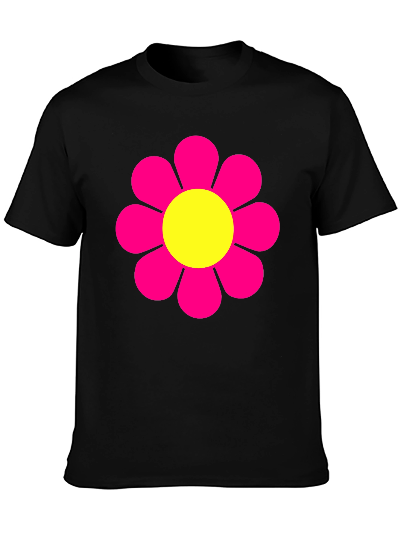 Retro Floral Graphic Tee - Black