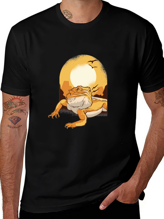 Bearded Dragon Sunset Graphic Tee