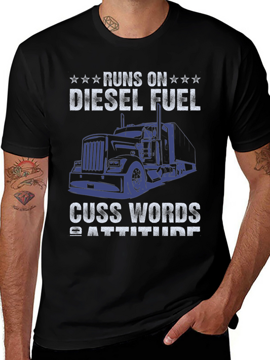Diesel Fuel & Cuss Words T-Shirt Trucker Apparel
