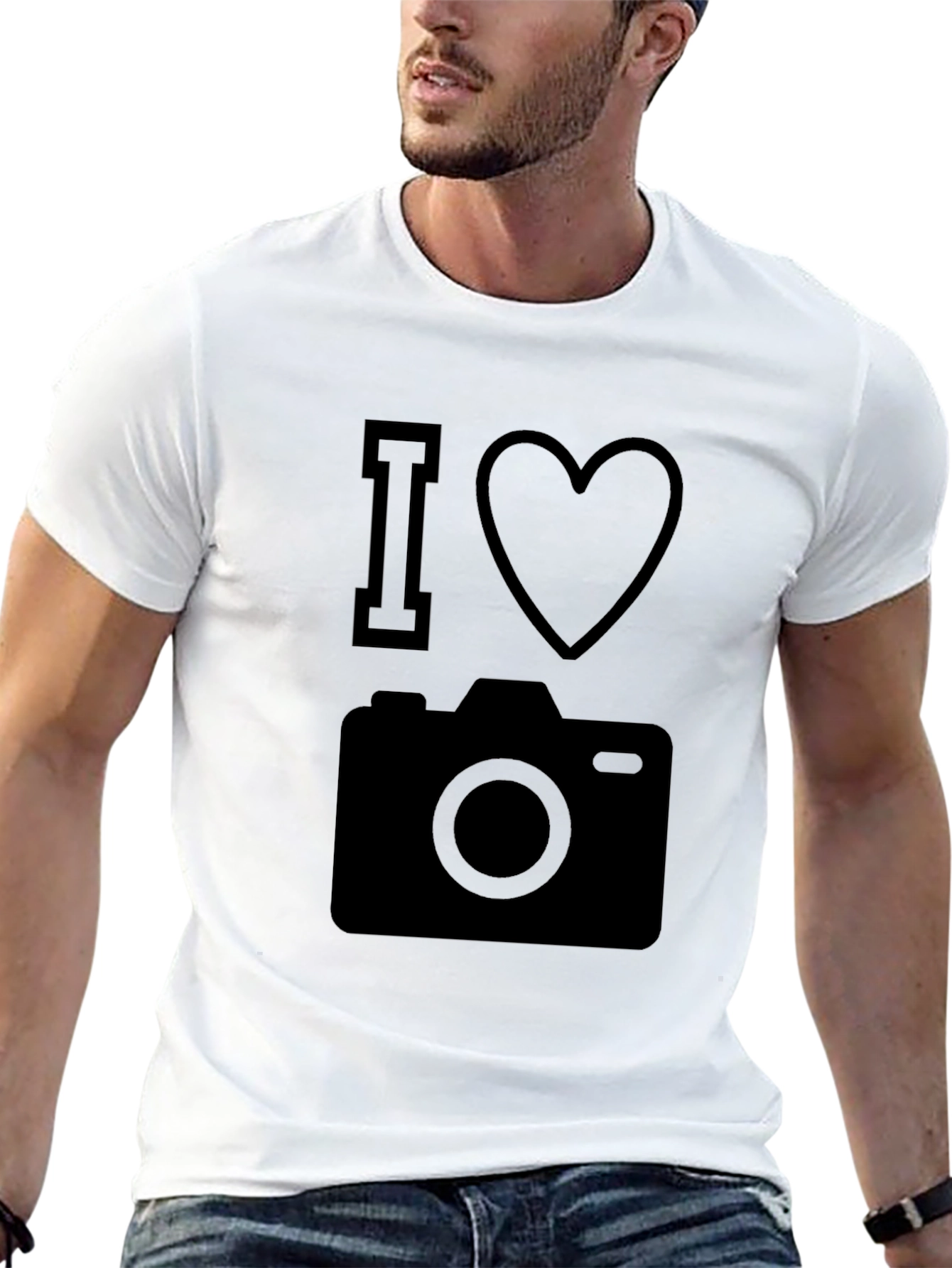 I Love Camera Black T-Shirt