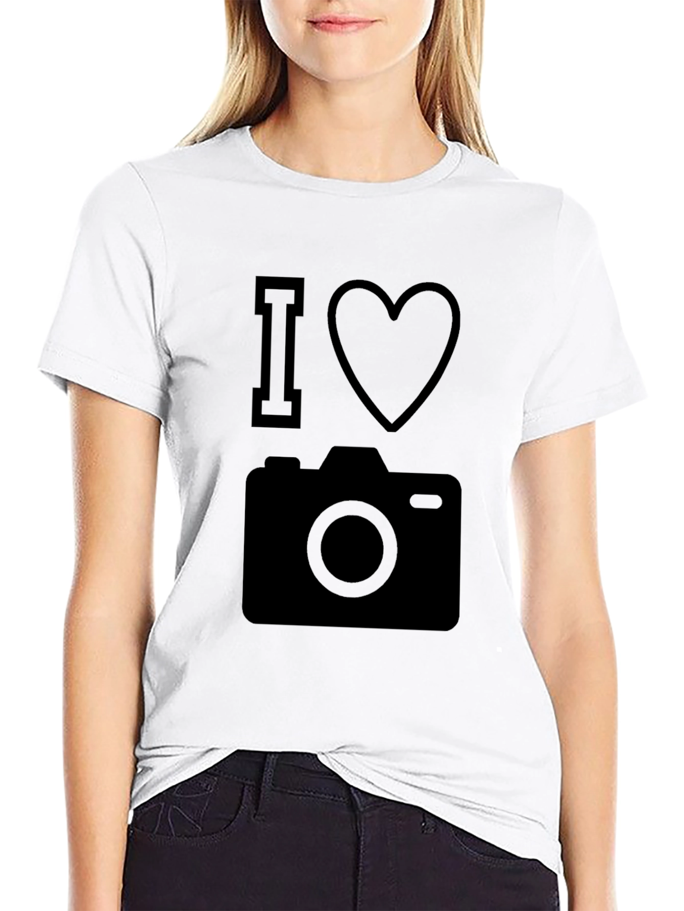 I Love Camera Black T-Shirt