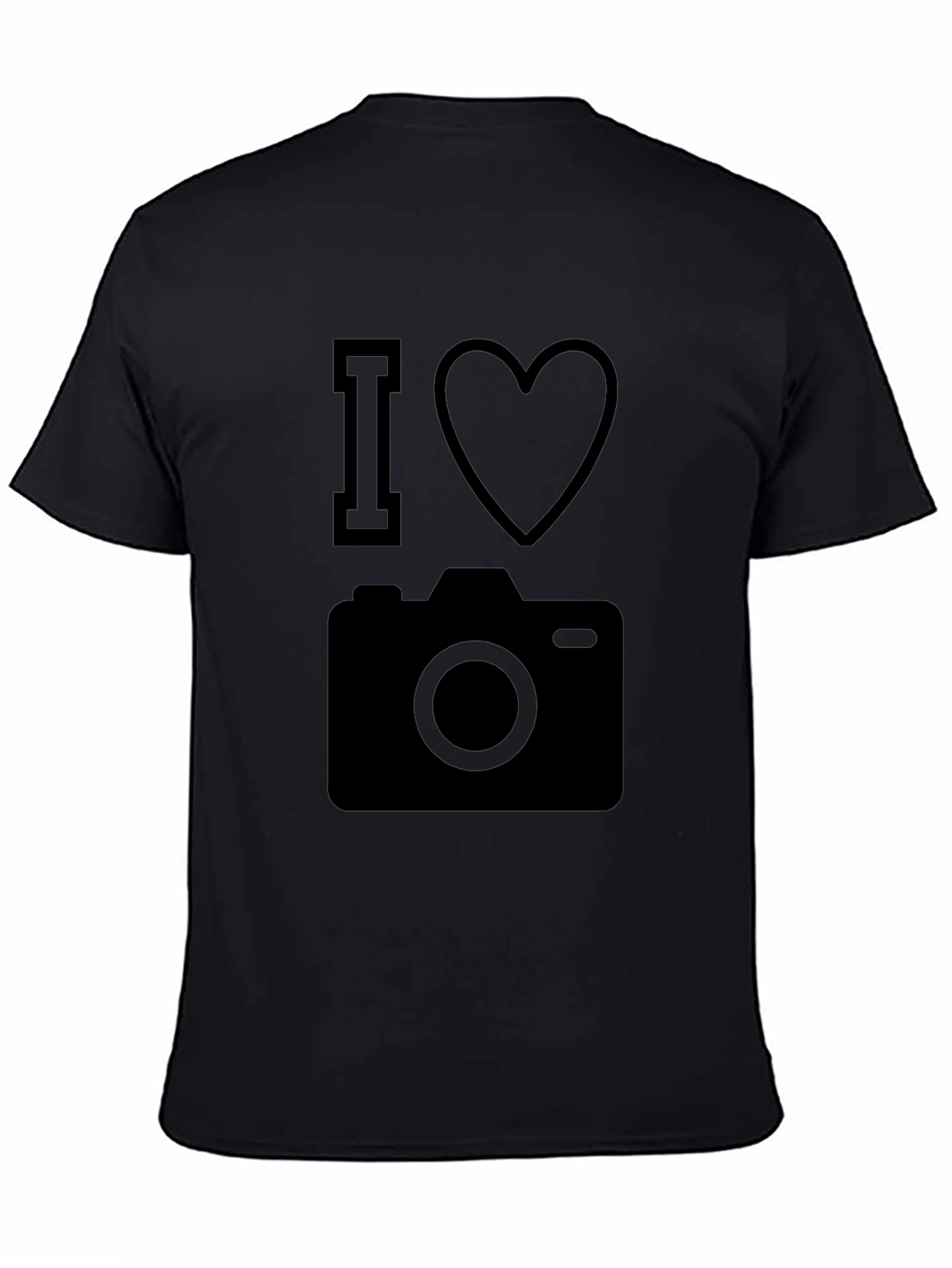 I Love Camera Black T-Shirt
