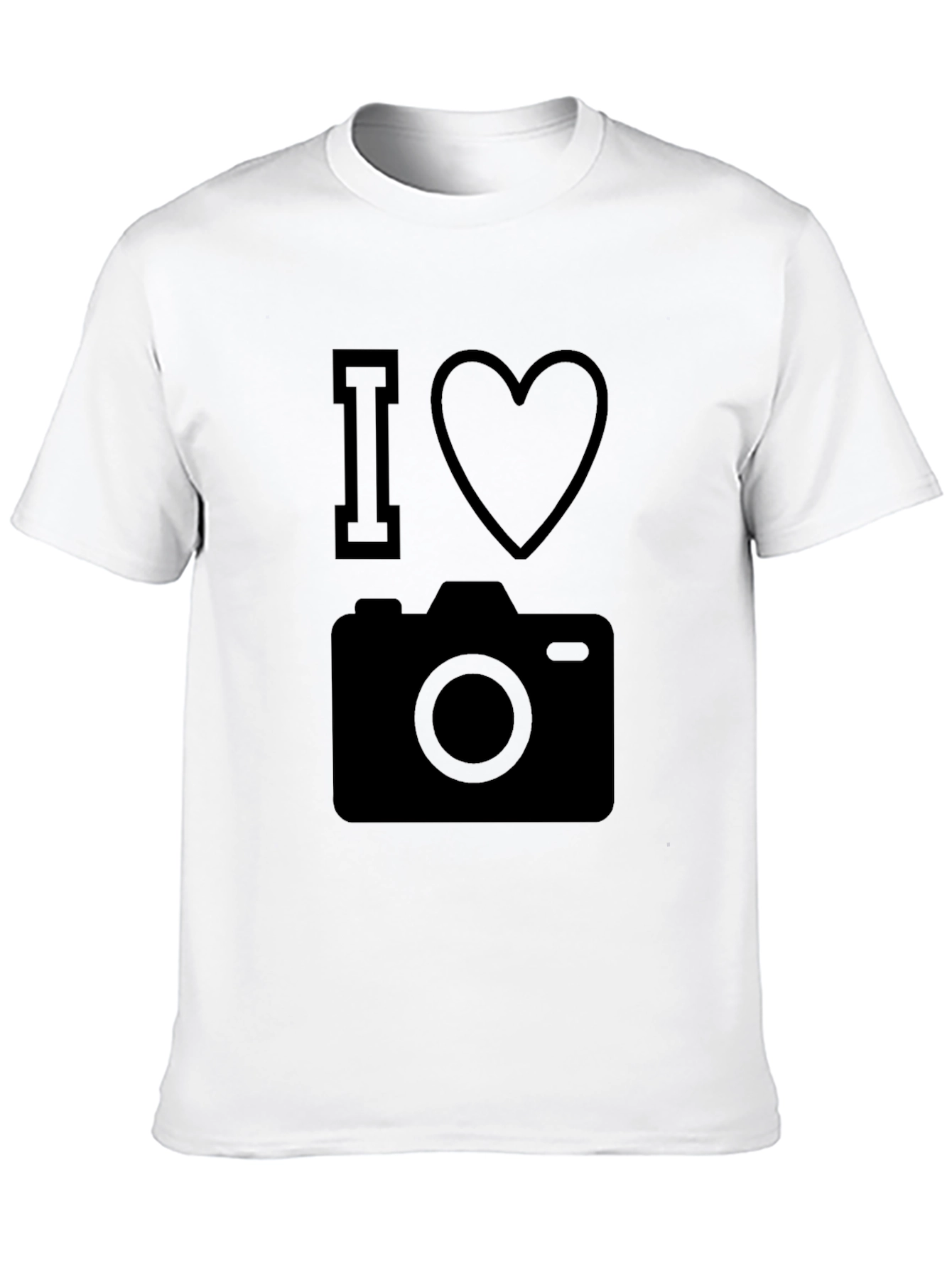 I Love Camera Black T-Shirt