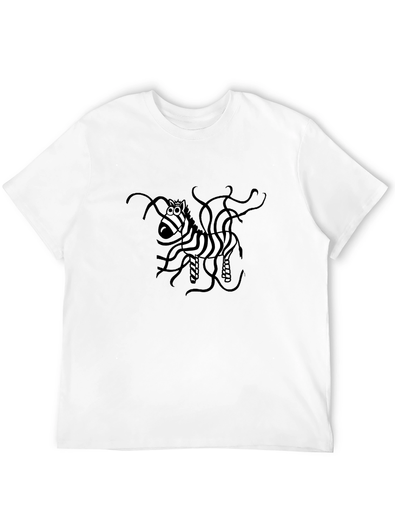 Zebra Graphic Black T-Shirt - Quirky Animal Print