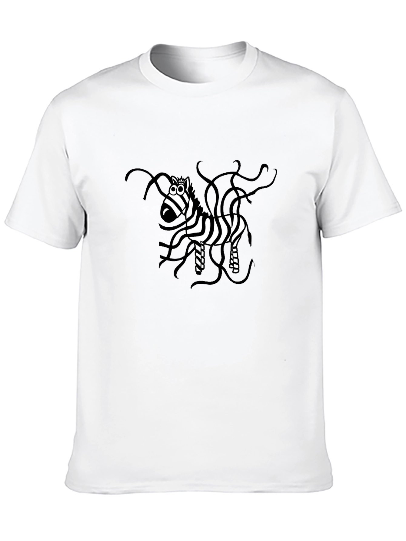Zebra Graphic Black T-Shirt - Quirky Animal Print