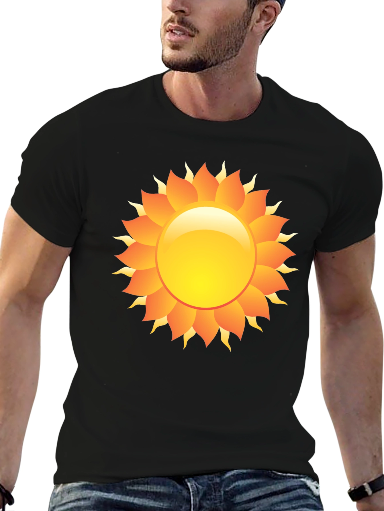 Radiant Sun Graphic Black T-Shirt