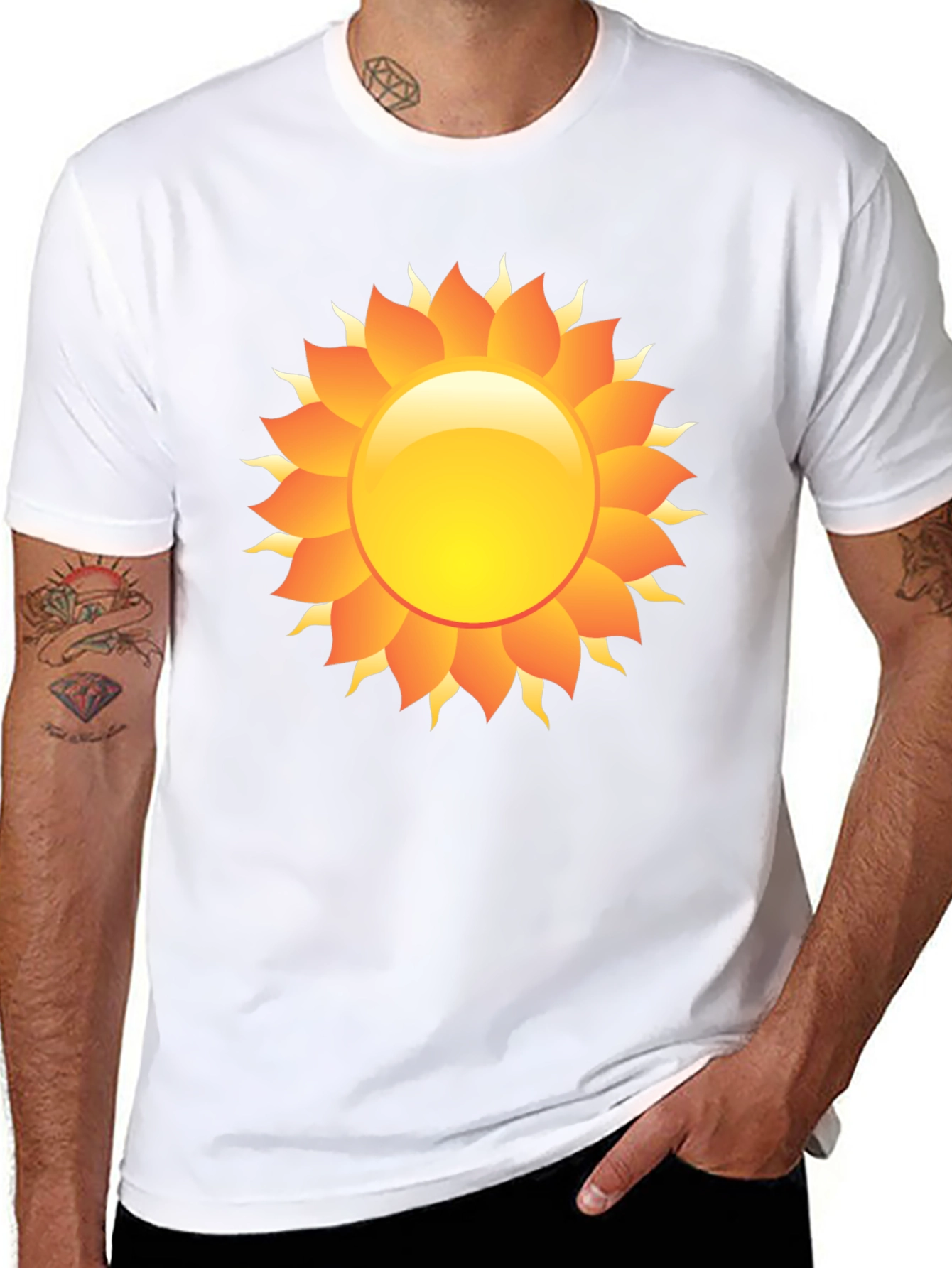 Radiant Sun Graphic Black T-Shirt