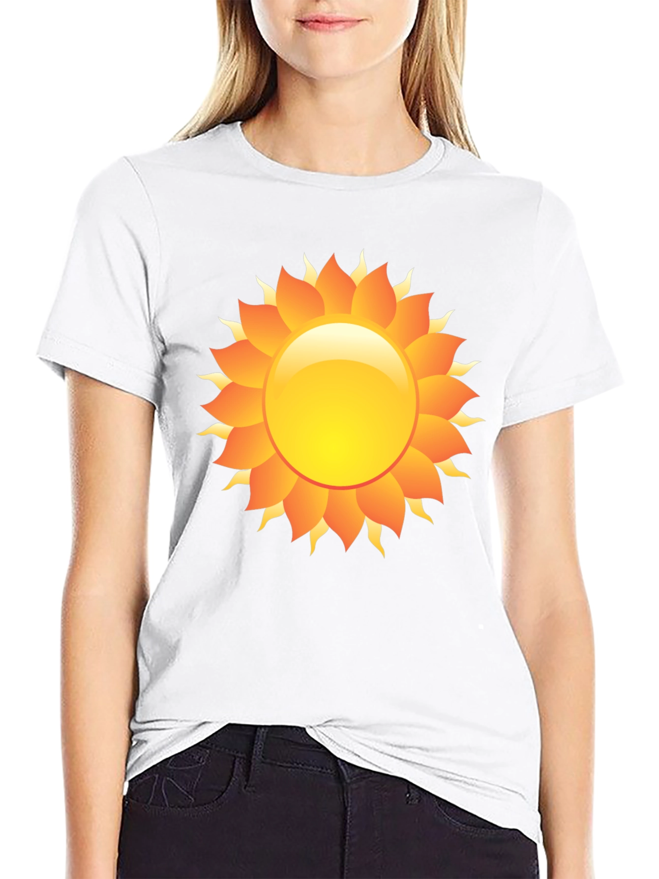 Radiant Sun Graphic Black T-Shirt