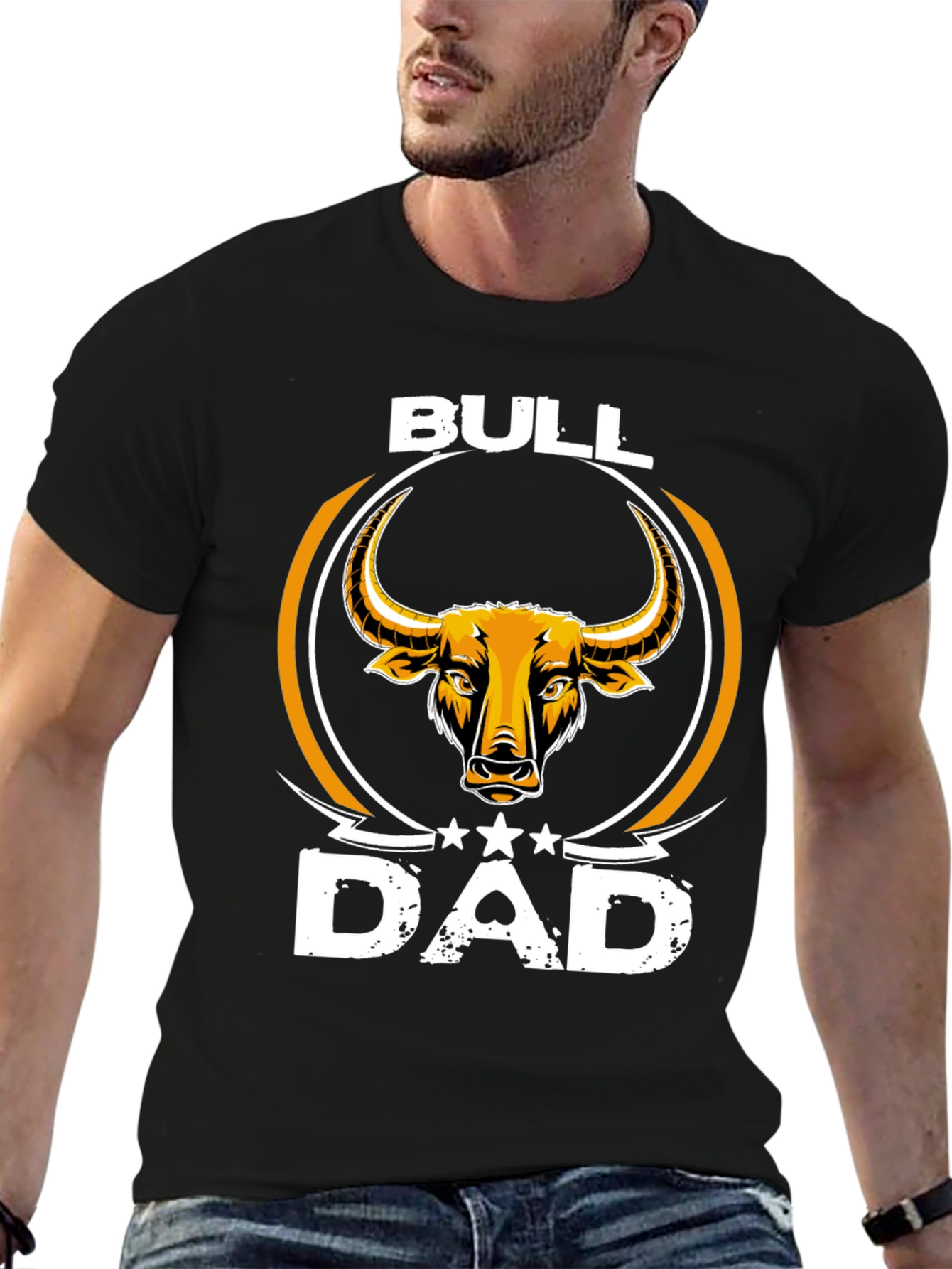 Bull Dad Graphic Tee - Stylish Fathers Day Apparel
