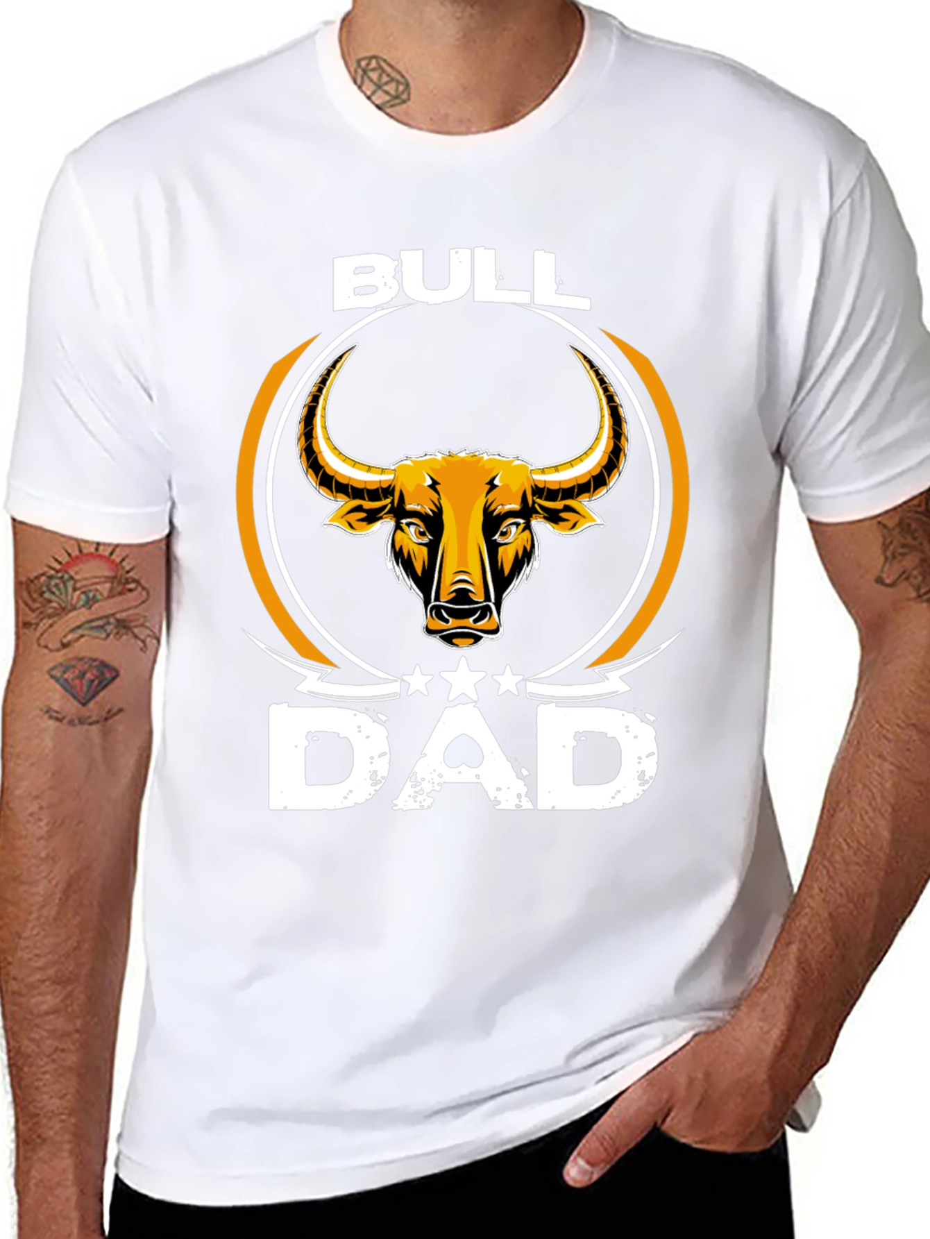 Bull Dad Graphic Tee - Stylish Fathers Day Apparel
