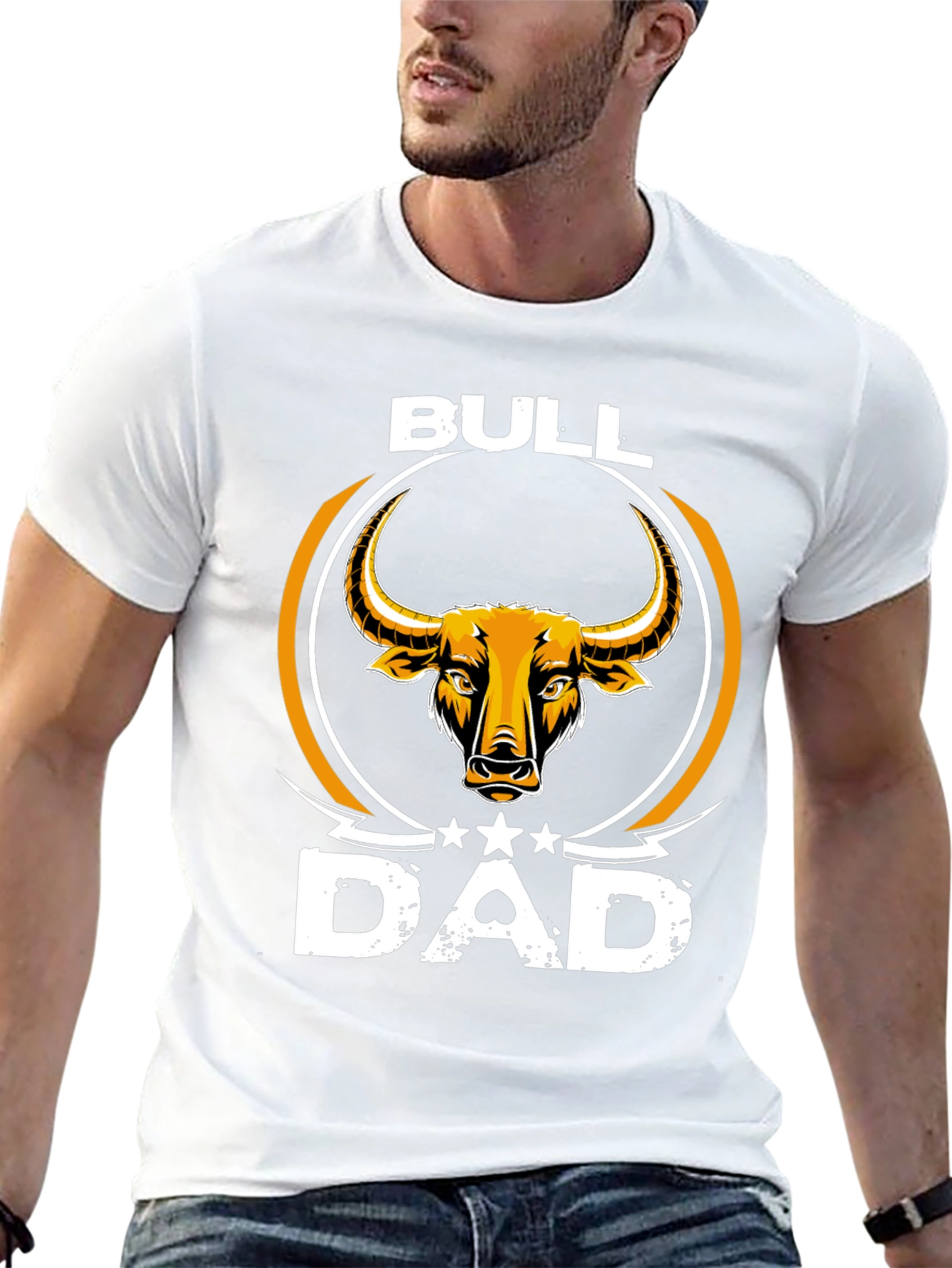 Bull Dad Graphic Tee - Stylish Fathers Day Apparel
