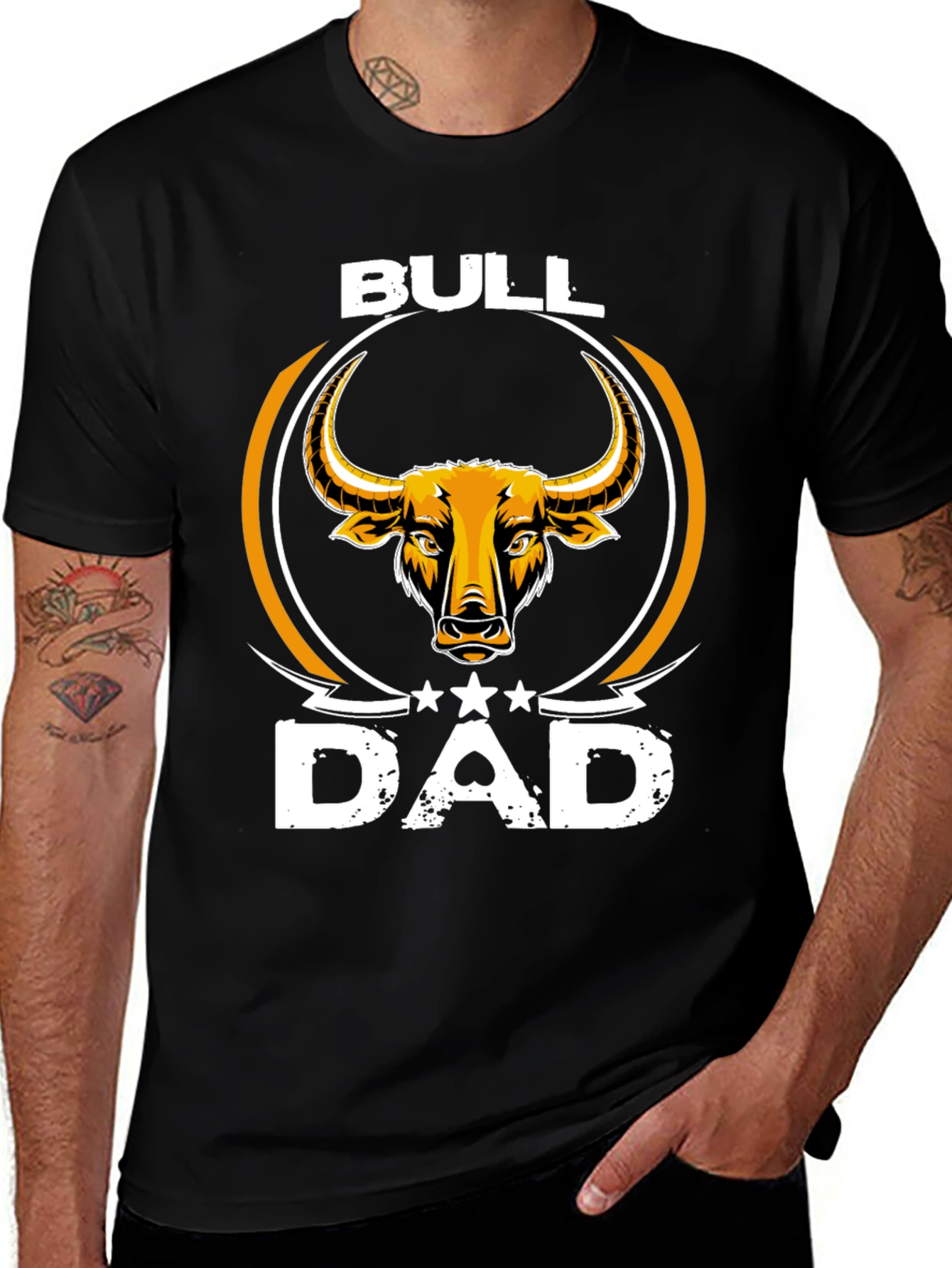 Bull Dad Graphic Tee - Stylish Fathers Day Apparel