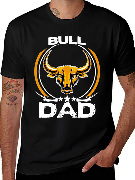 Bull Dad Graphic Tee - Stylish Fathers Day Apparel