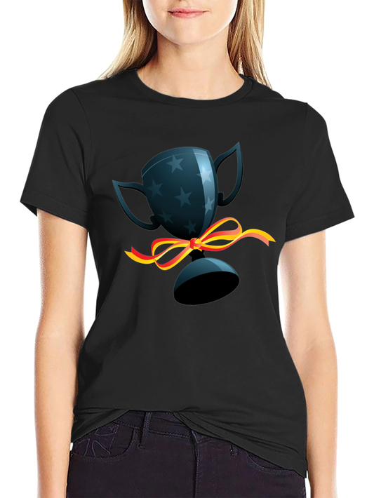Black Trophy Graphic Tee - Mens Casual Shirt