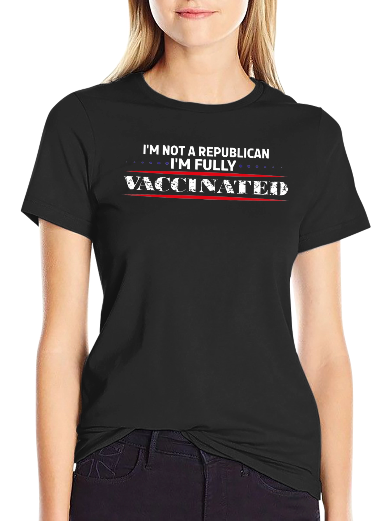 Im Fully Vaccinated Black T-Shirt