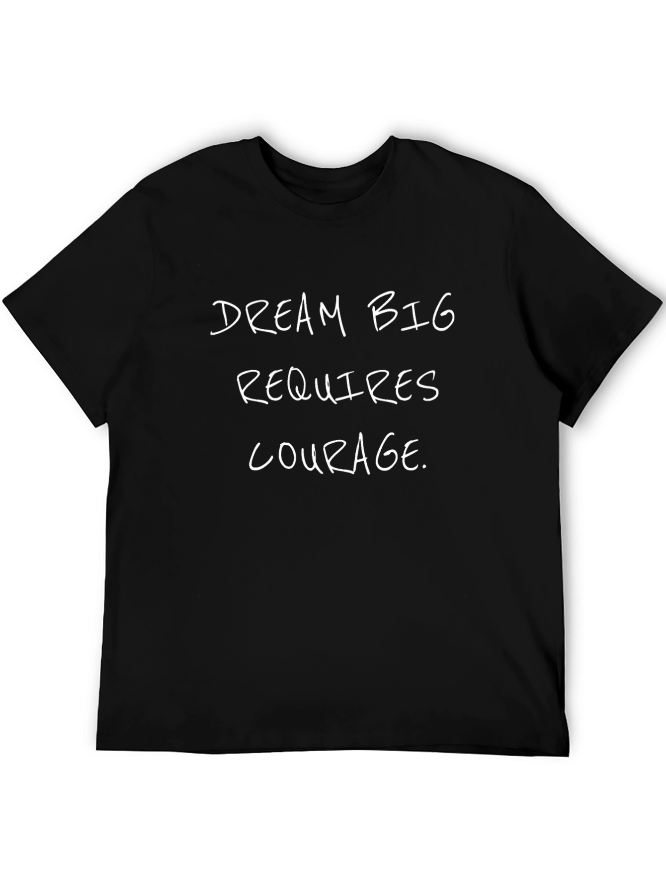 Dream Big Graphic Tee - Black Cotton T-Shirt