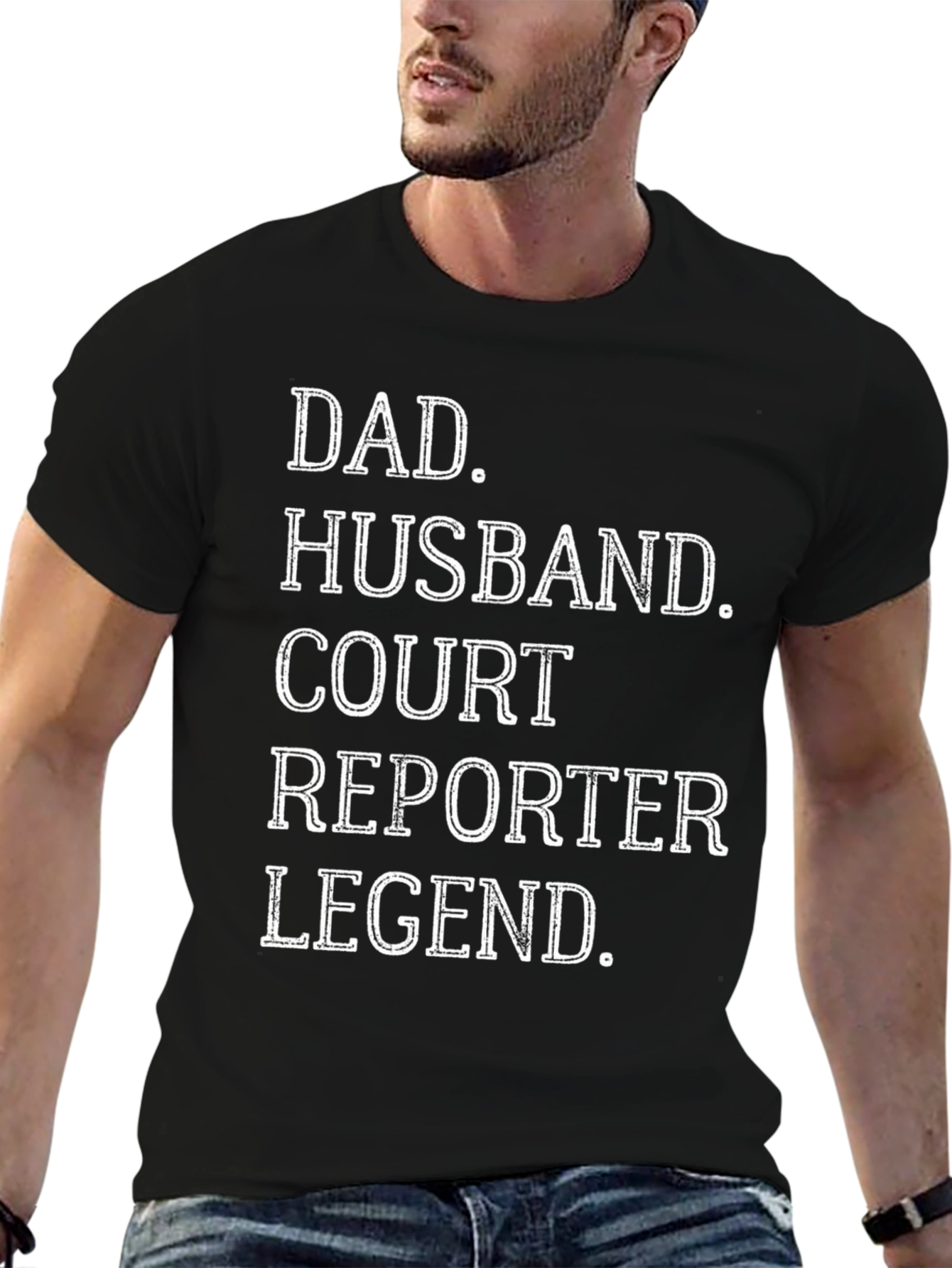 Dad Husband Court Reporter Legend T-Shirt