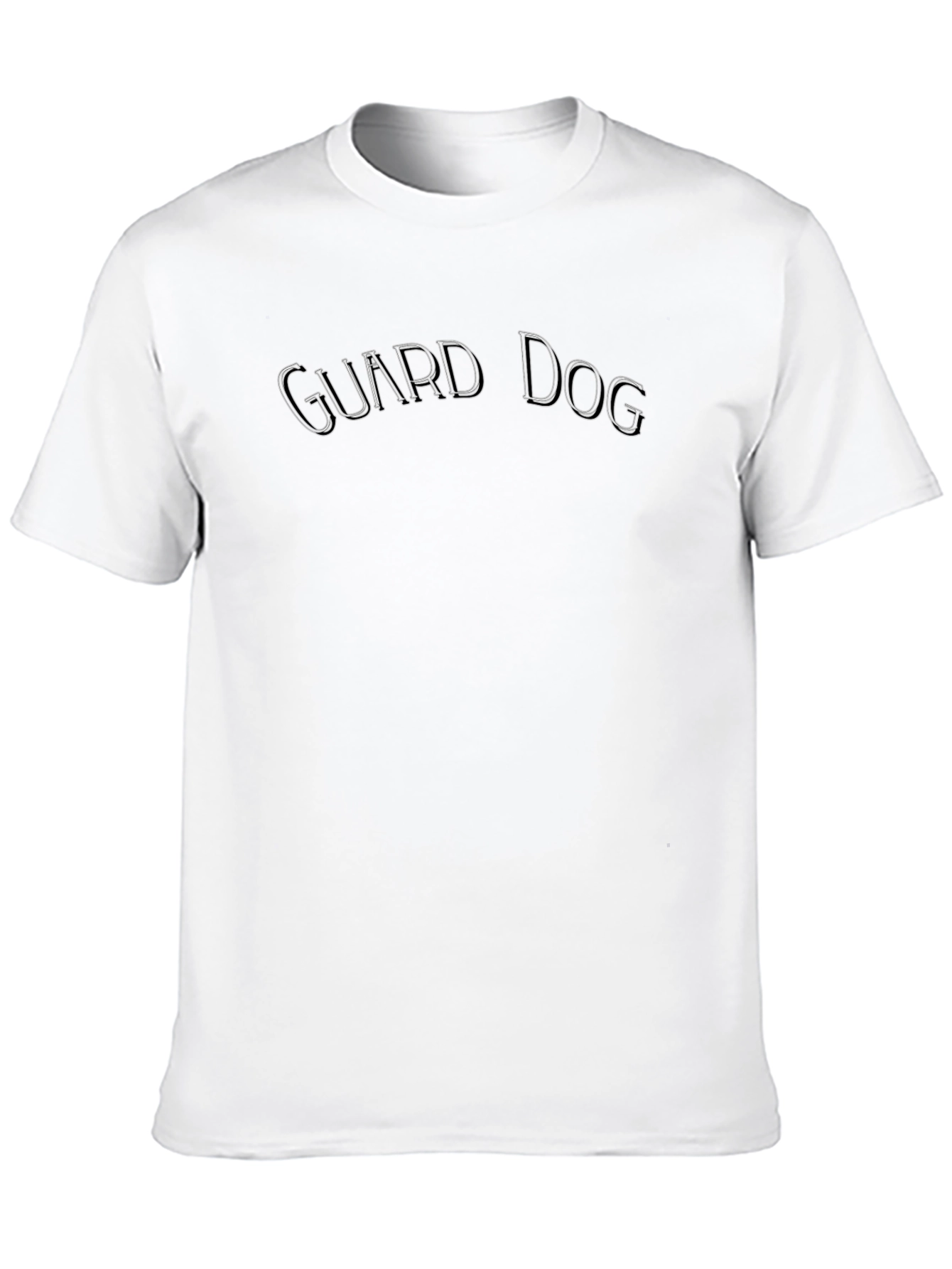 Guard Dog Graphic Tee - Black Cotton T-Shirt