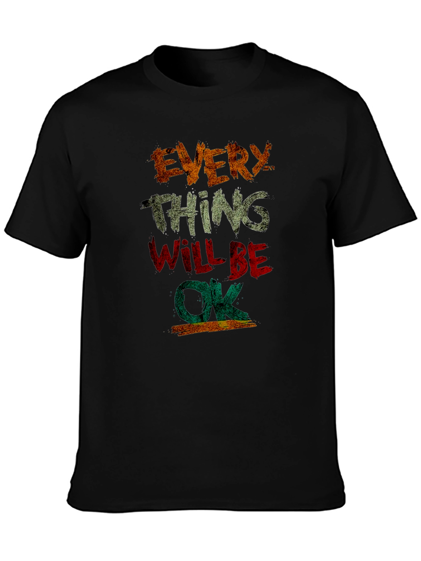 Everything Will Be OK Graphic Tee - Distressed Print