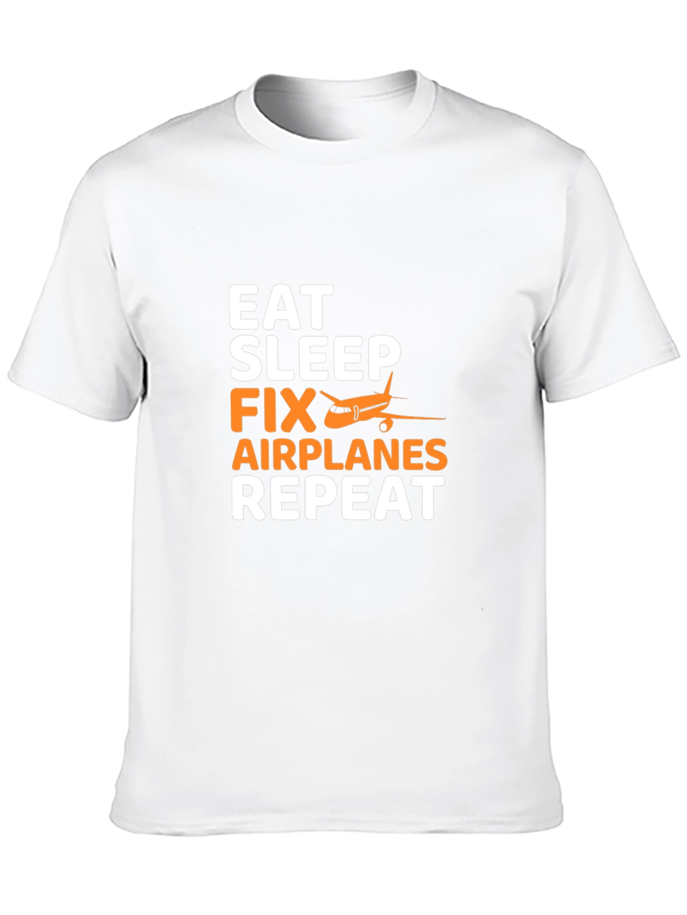 Eat Sleep Fix Airplanes Repeat Black T-Shirt