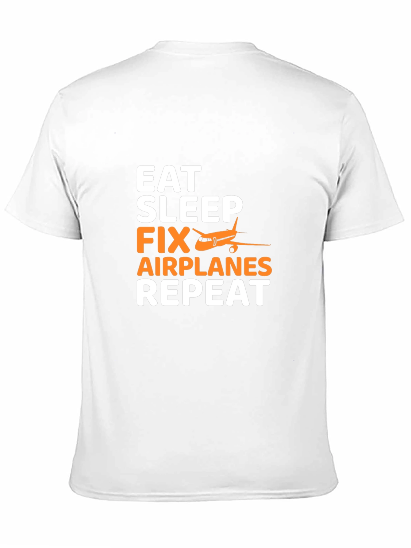 Eat Sleep Fix Airplanes Repeat Black T-Shirt