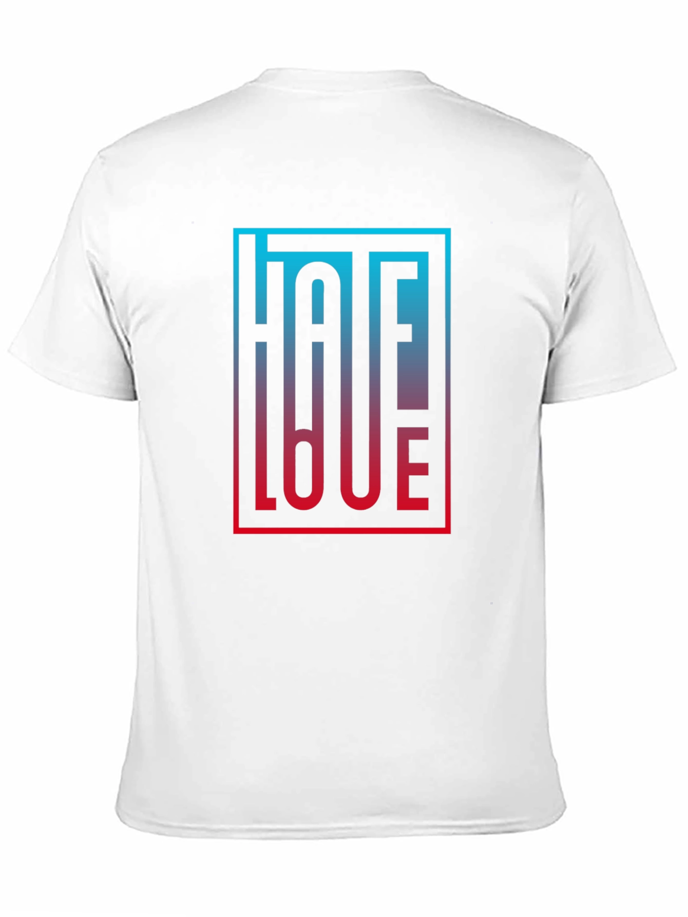 Hate Love Graphic Tee - Modern Gradient Design