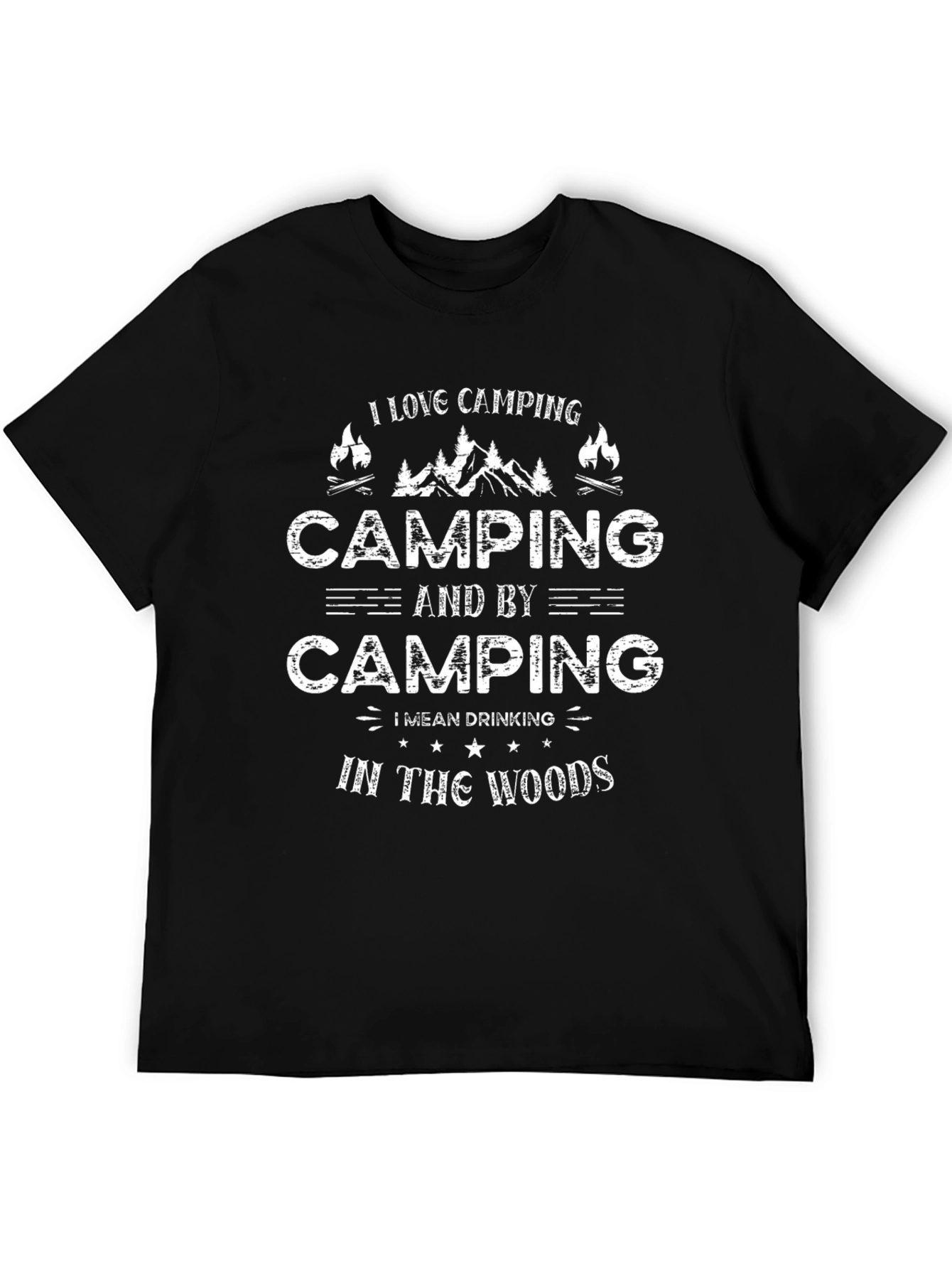 Camping Drinking in the Woods Graphic Tee