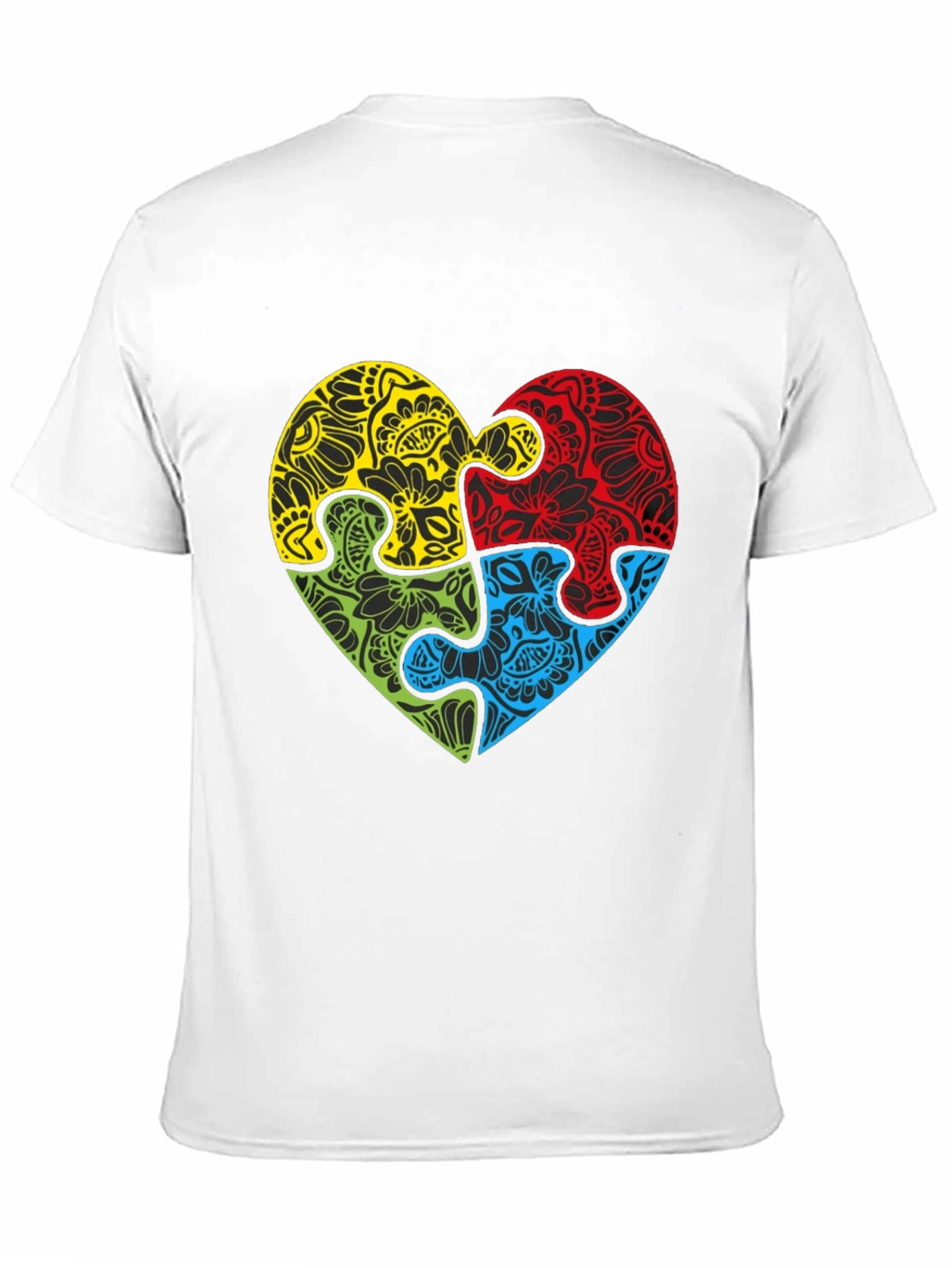 Autism Awareness Puzzle Heart Graphic Tee