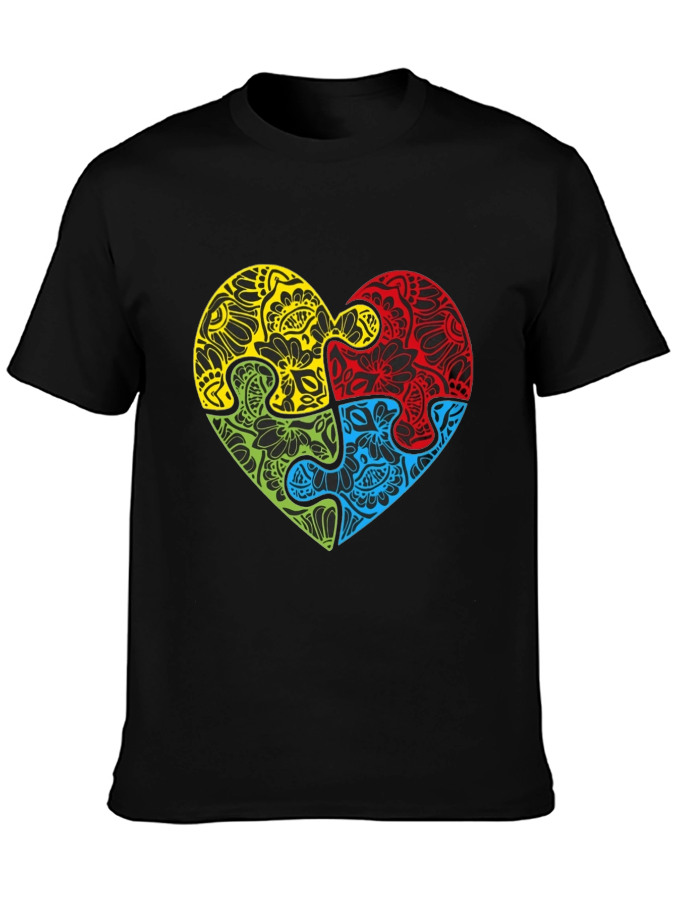 Autism Awareness Puzzle Heart Graphic Tee