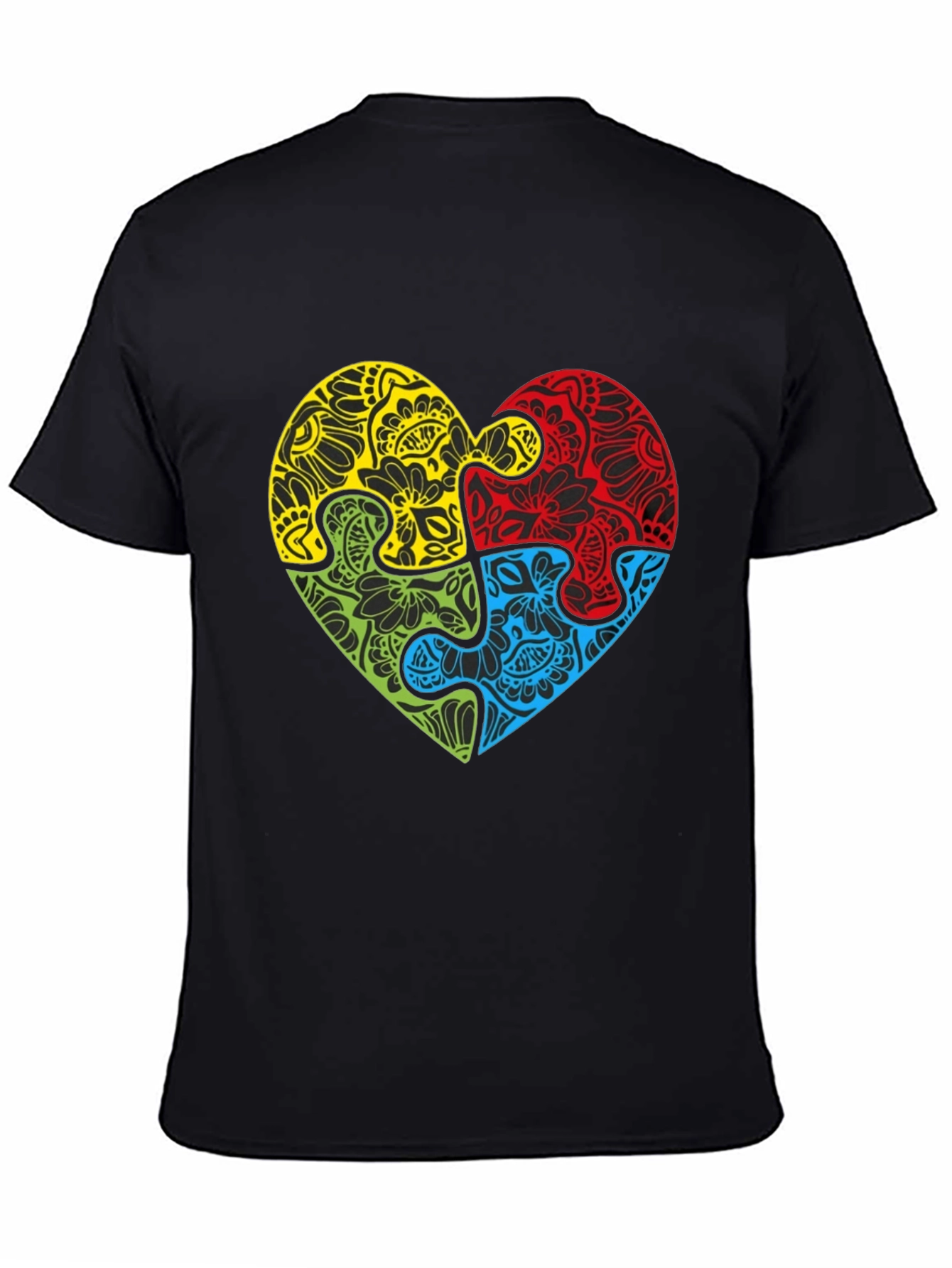 Autism Awareness Puzzle Heart Graphic Tee