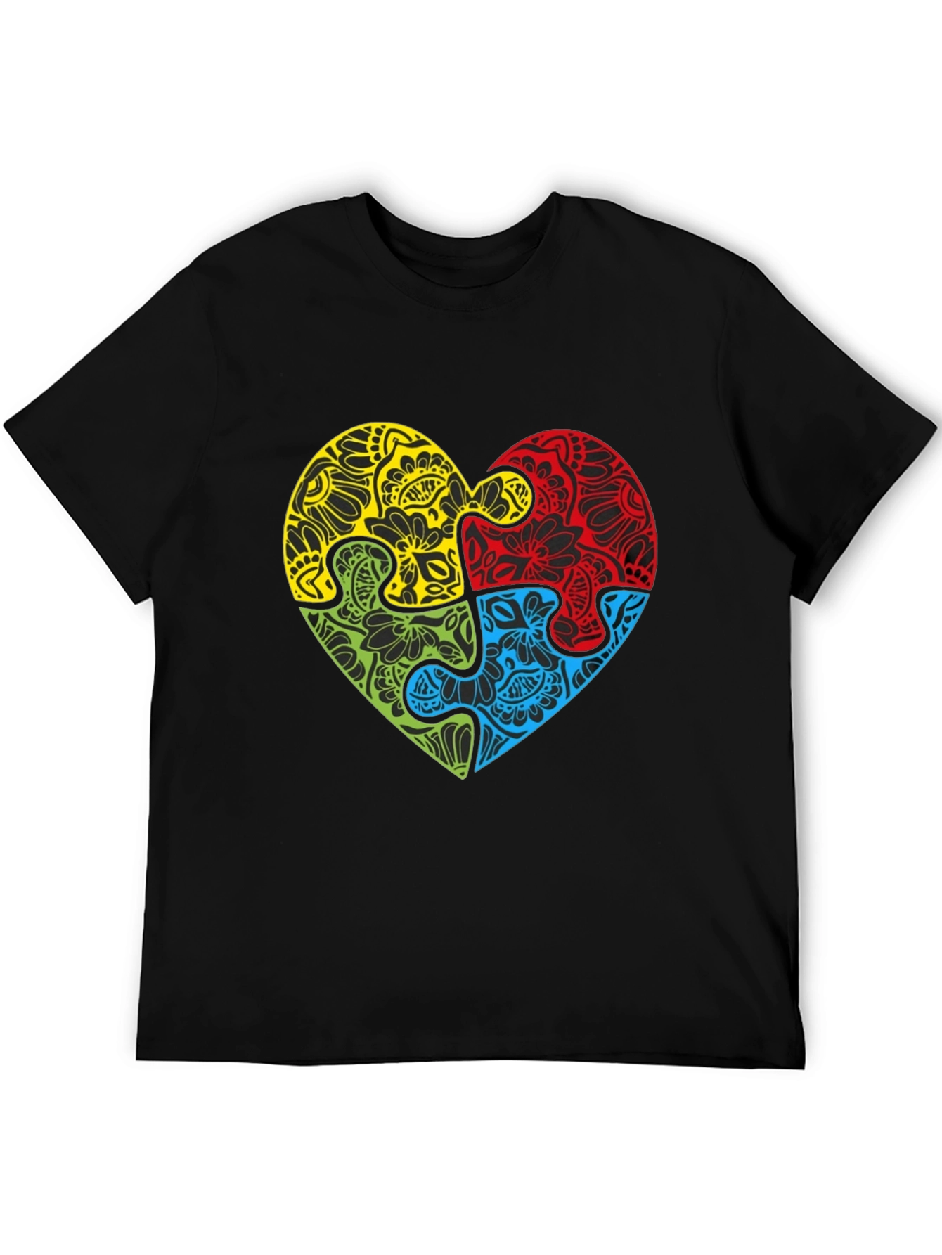 Autism Awareness Puzzle Heart Graphic Tee