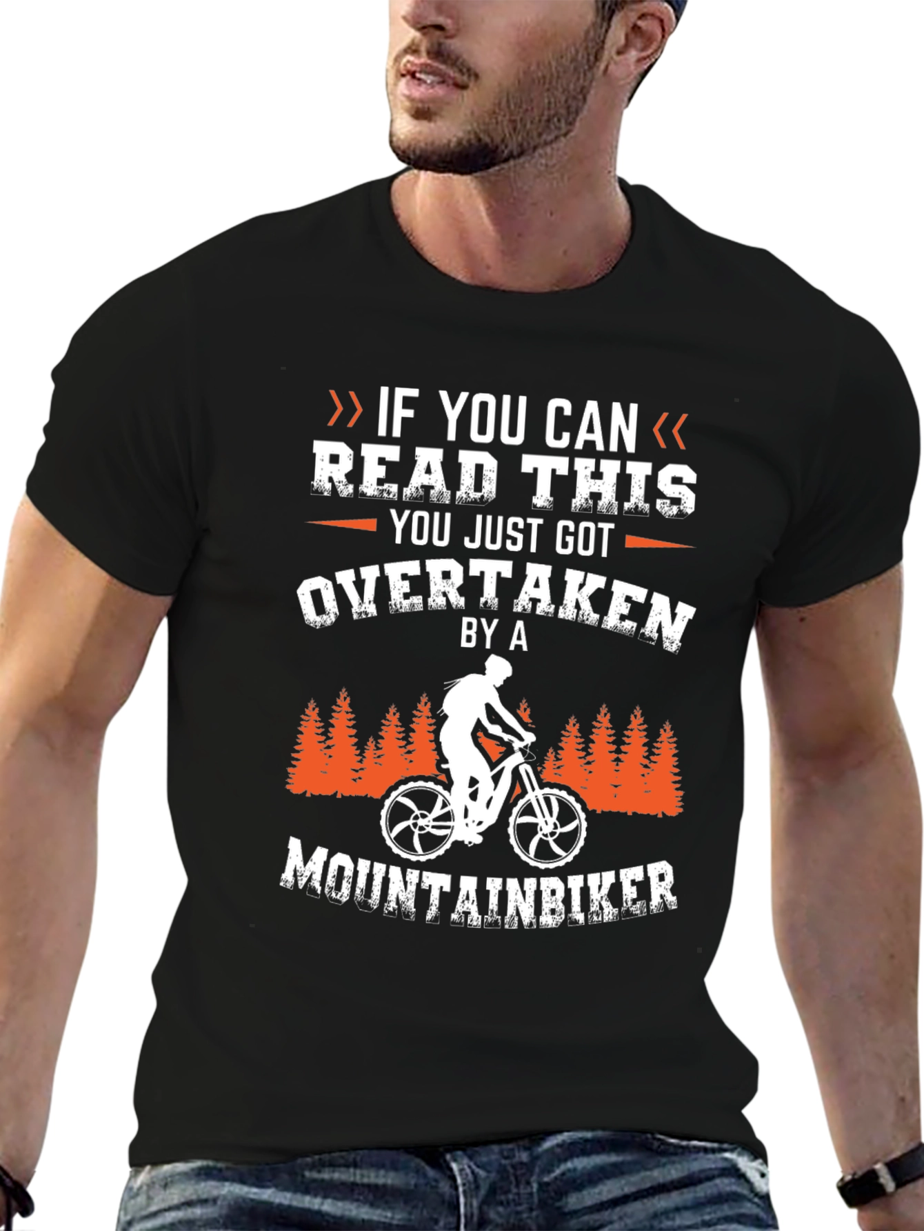Mountain Biker Overtaken Graphic Tee