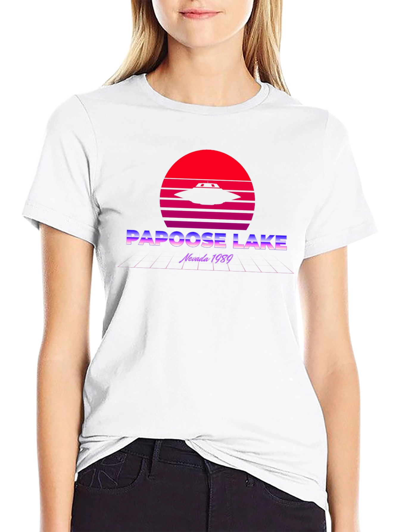 Papoose Lake UFO T-Shirt - Retro Nevada 1989