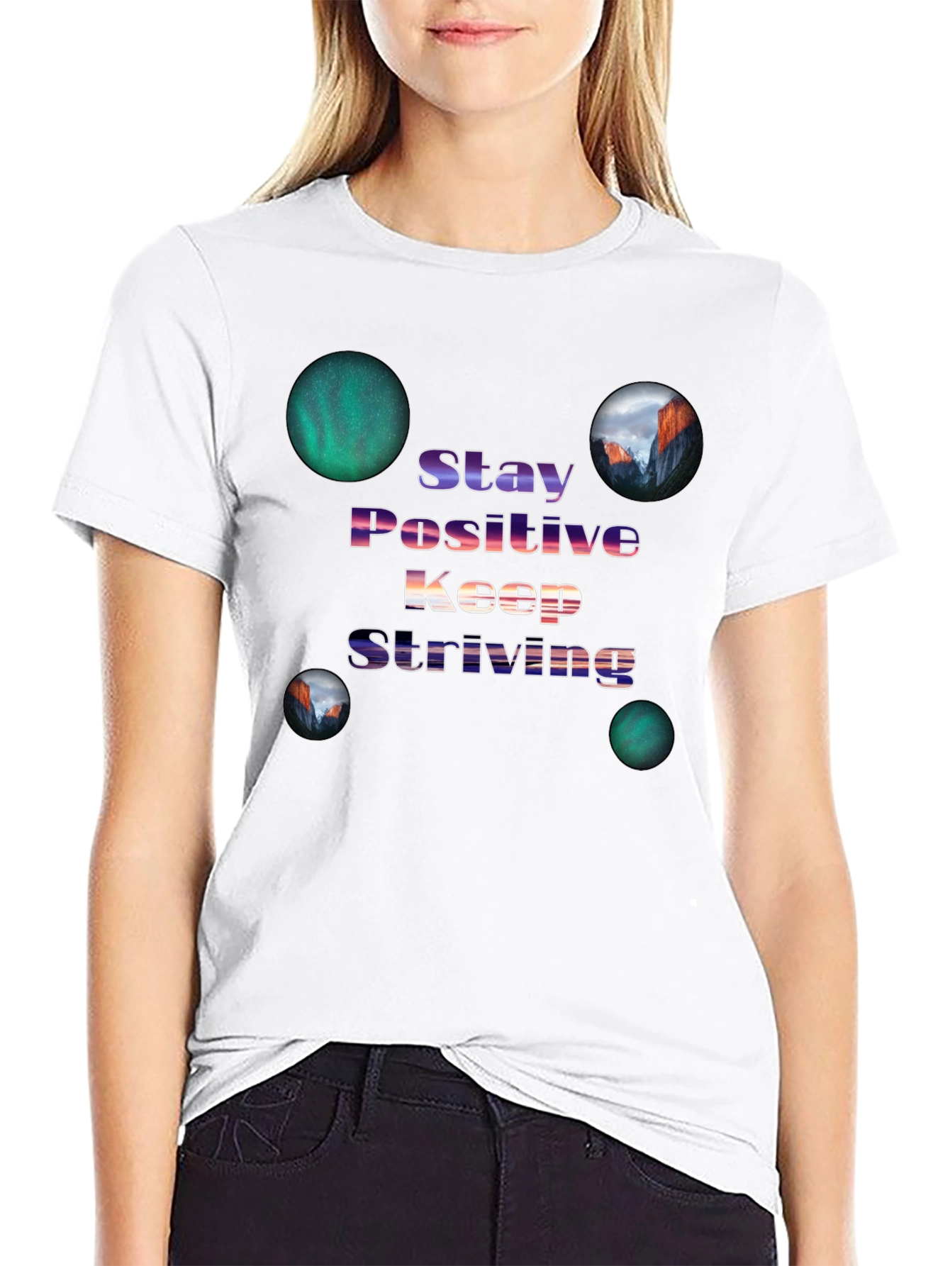 Stay Positive Graphic Tee - Inspiring Design