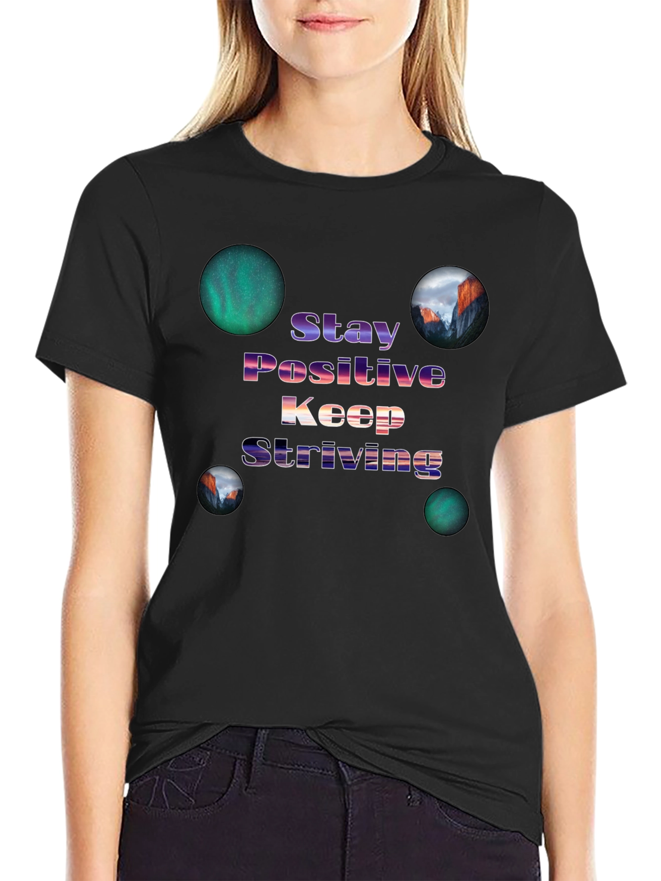 Stay Positive Graphic Tee - Inspiring Design
