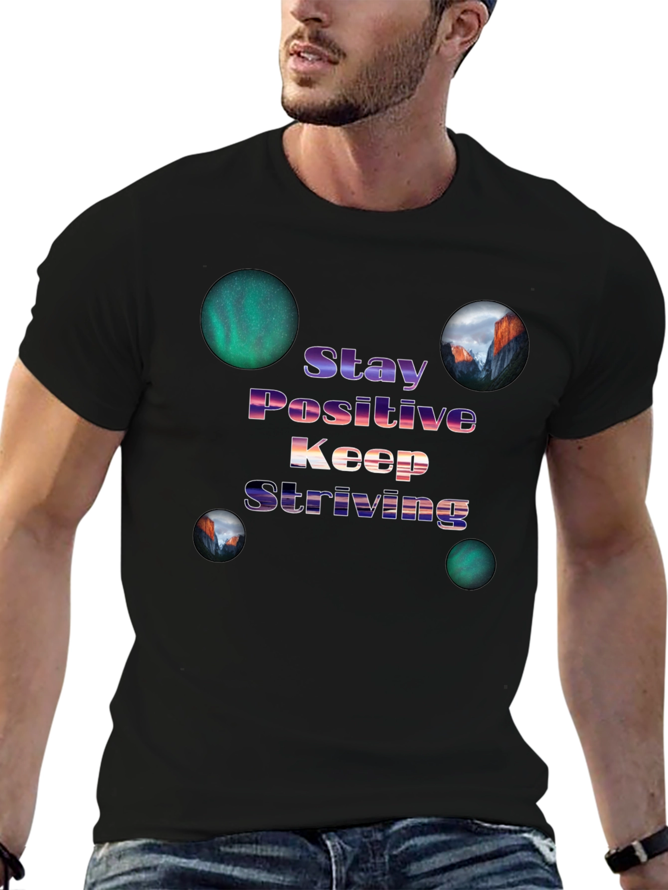 Stay Positive Graphic Tee - Inspiring Design