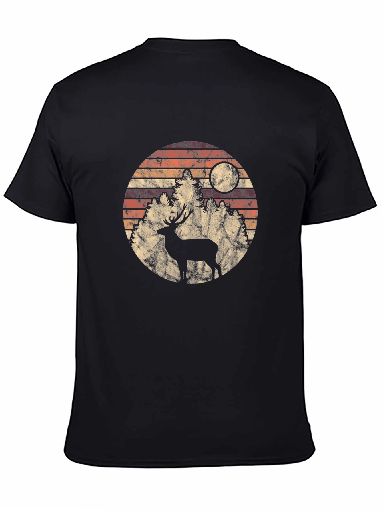 Retro Deer Silhouette Graphic Tee