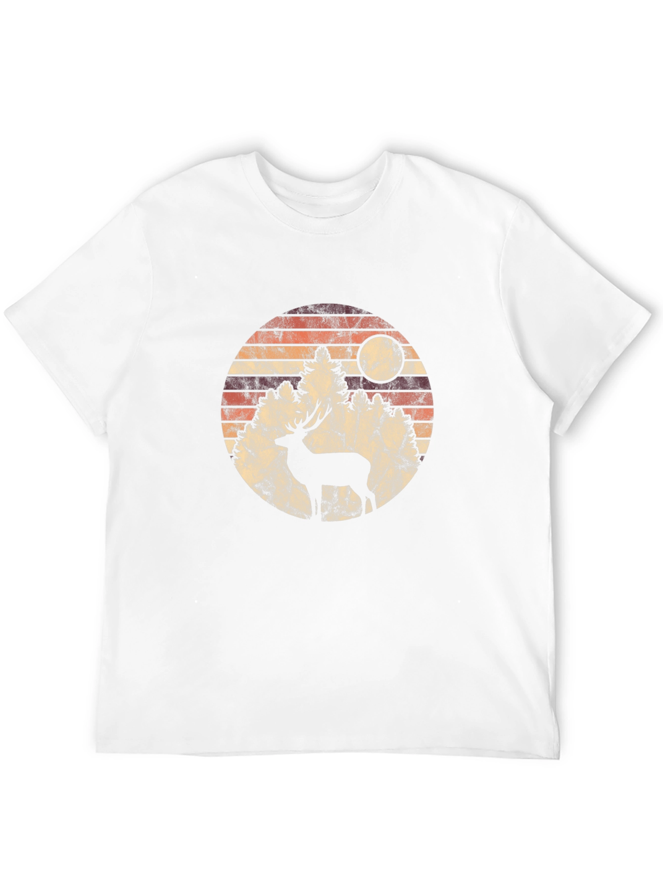 Retro Deer Silhouette Graphic Tee