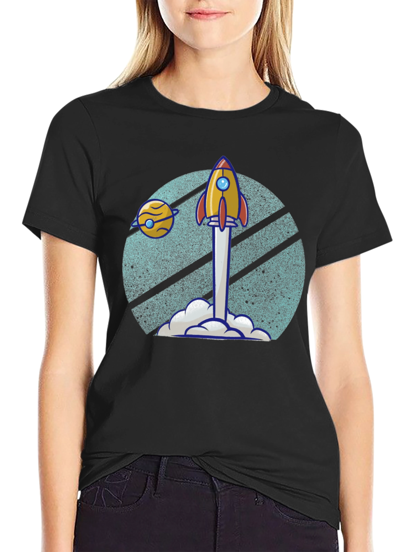 Retro Rocket Launch T-Shirt - Blast Off in Style!