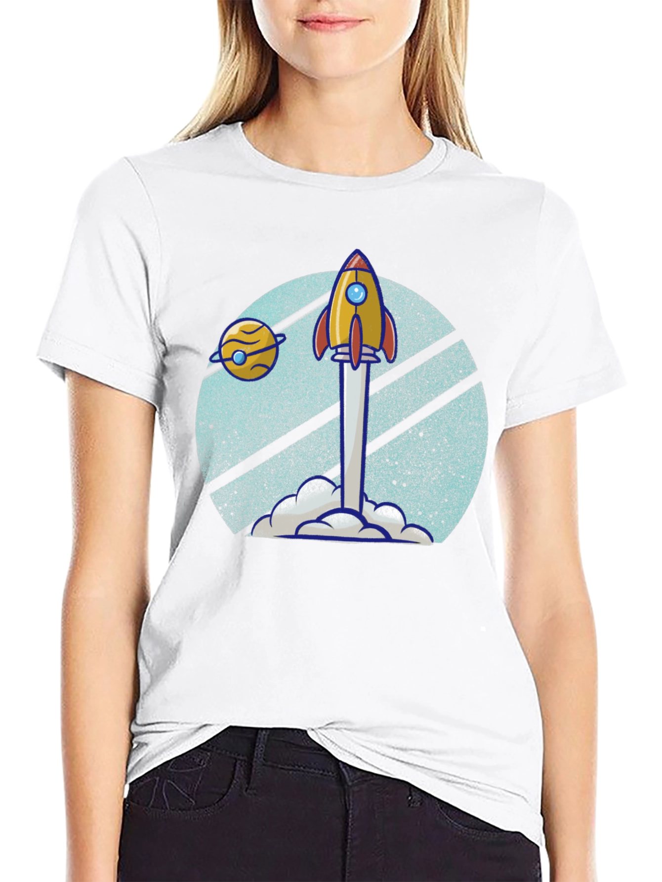 Retro Rocket Launch T-Shirt - Blast Off in Style!