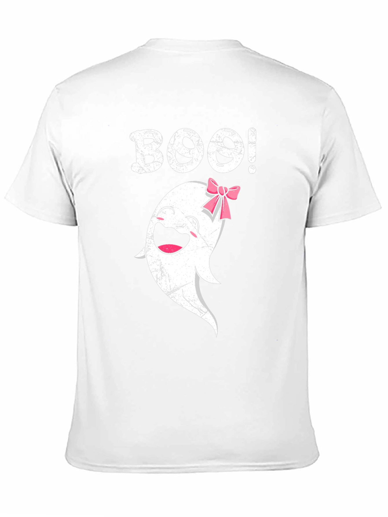 Boo! Ghost with Bow T-Shirt - Halloween Spooky Cute