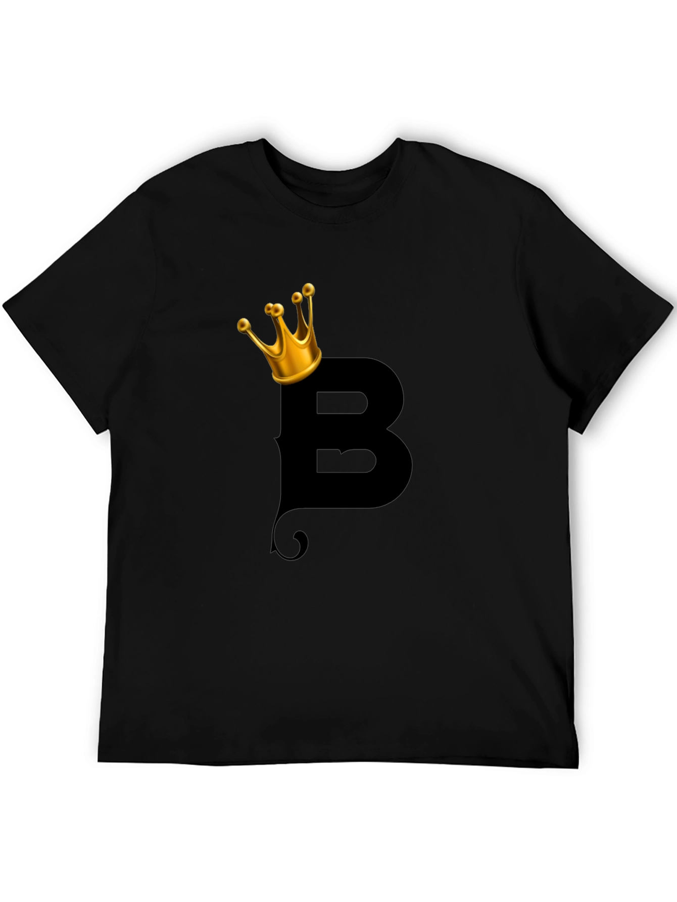King B Graphic Tee - Black Cotton Blend